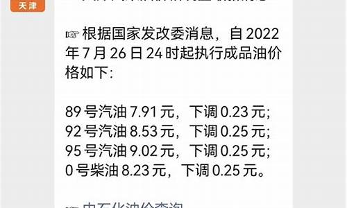 天津市油价最新调整消息查询_天津地区油价