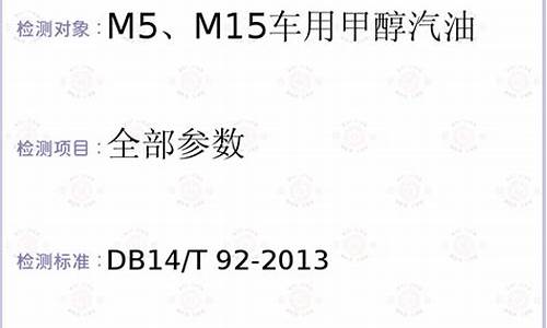 m50甲醇汽油国家标准_m5m15车用甲醇汽油